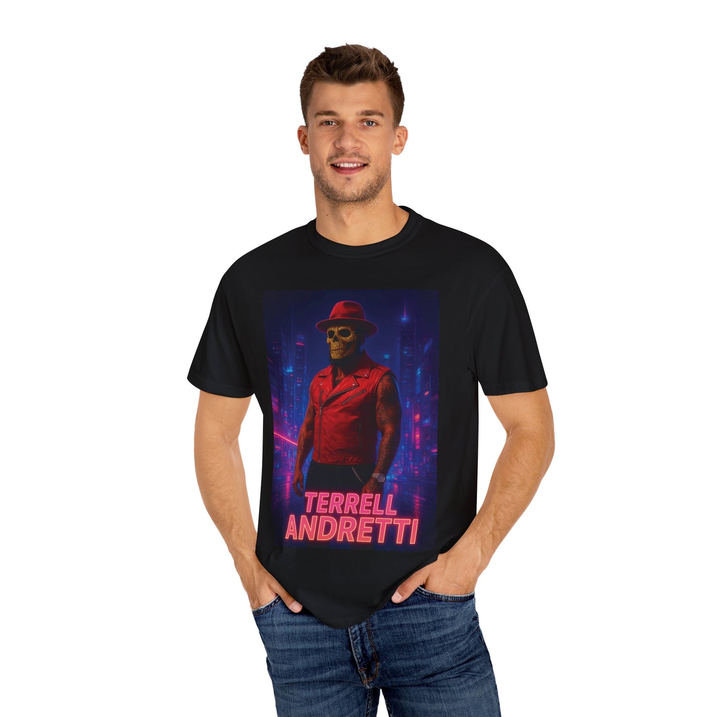 Terrell Andretti Retro Neon Portrait T-Shirt